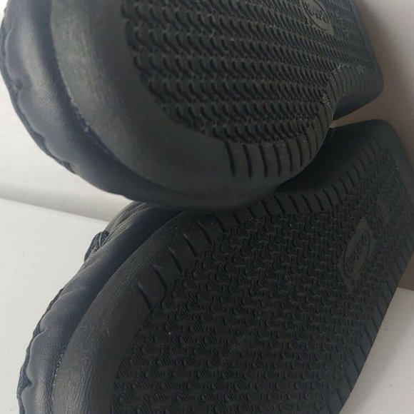 Dr. Scholls Mardell Women 11 W Shoes Two Strap Comfort Black Leather Slip On - Picture 9 of 11